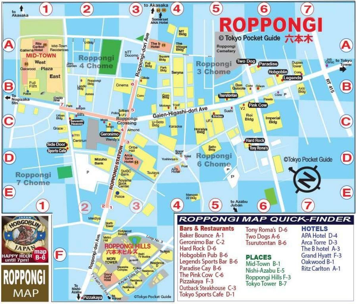 mapa roppongi
