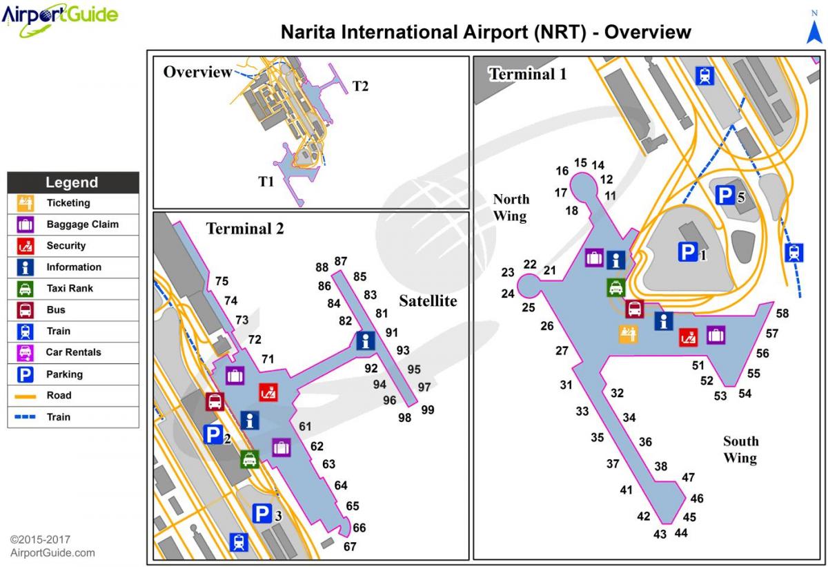 nrt Tokyo letiště mapě