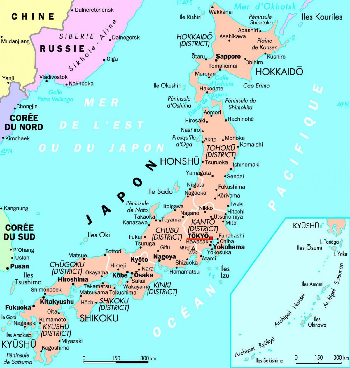 mapa Japonsko Tokio