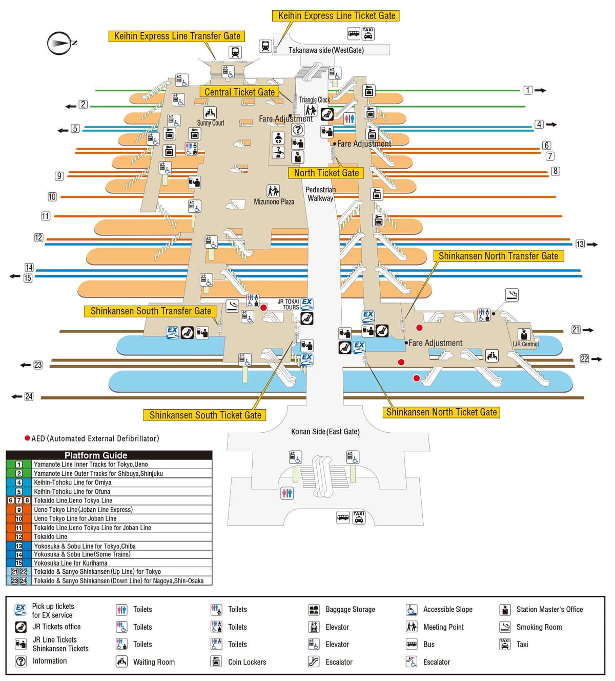 mapa shinagawa station