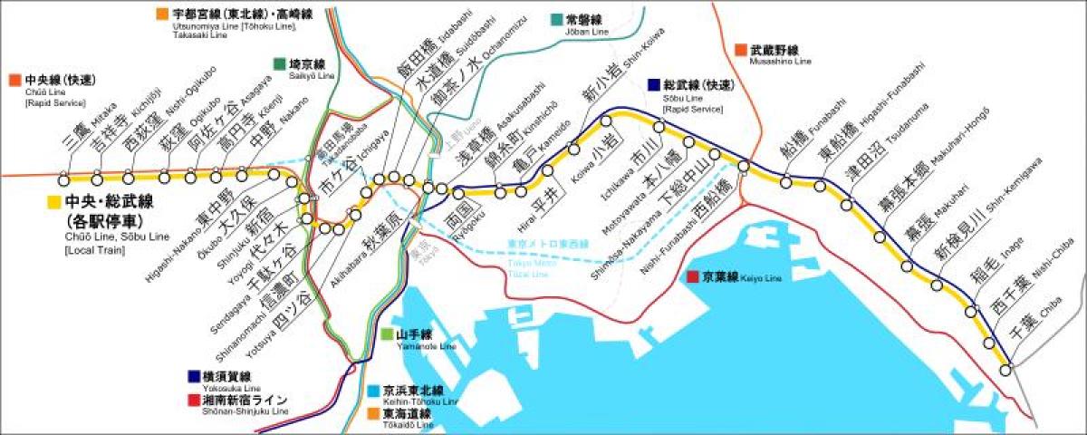 mapa Sobu line
