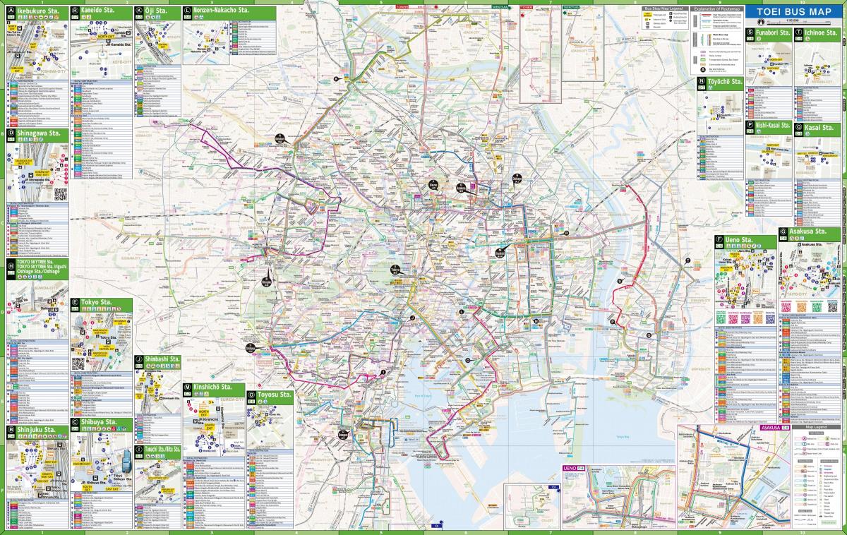 Tokyo city bus mapa