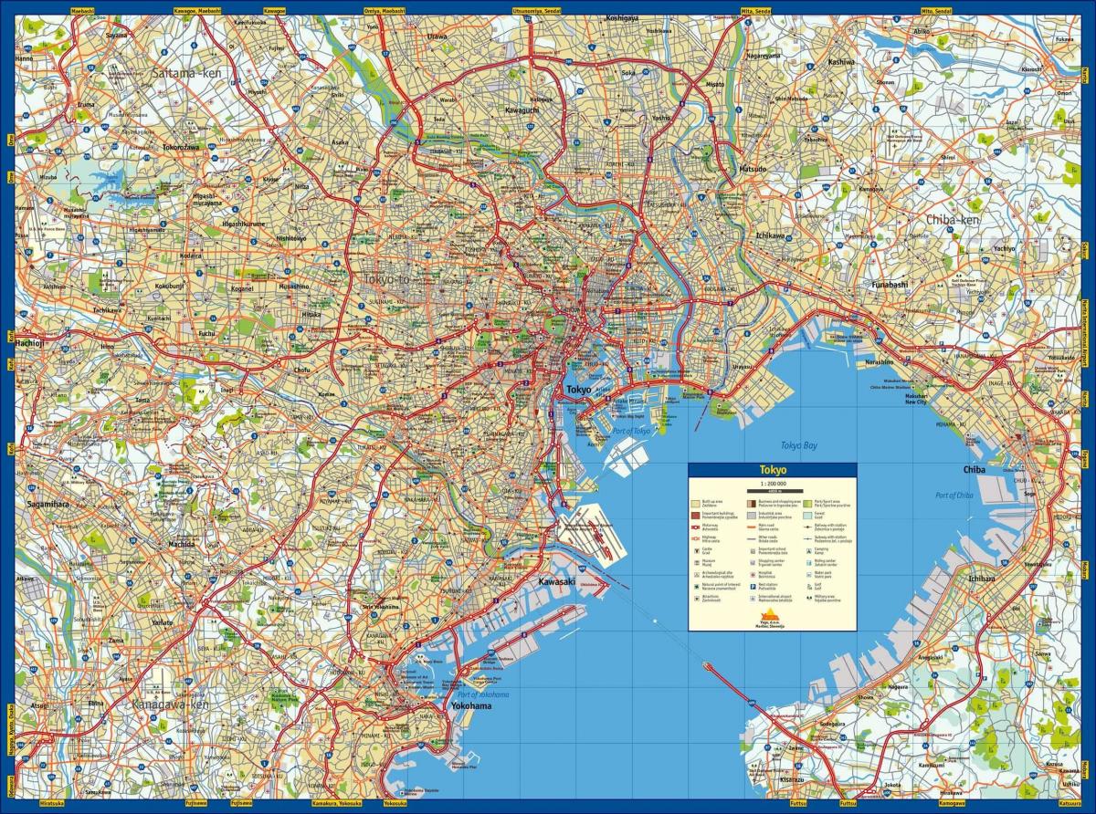 ulice mapa z Tokio