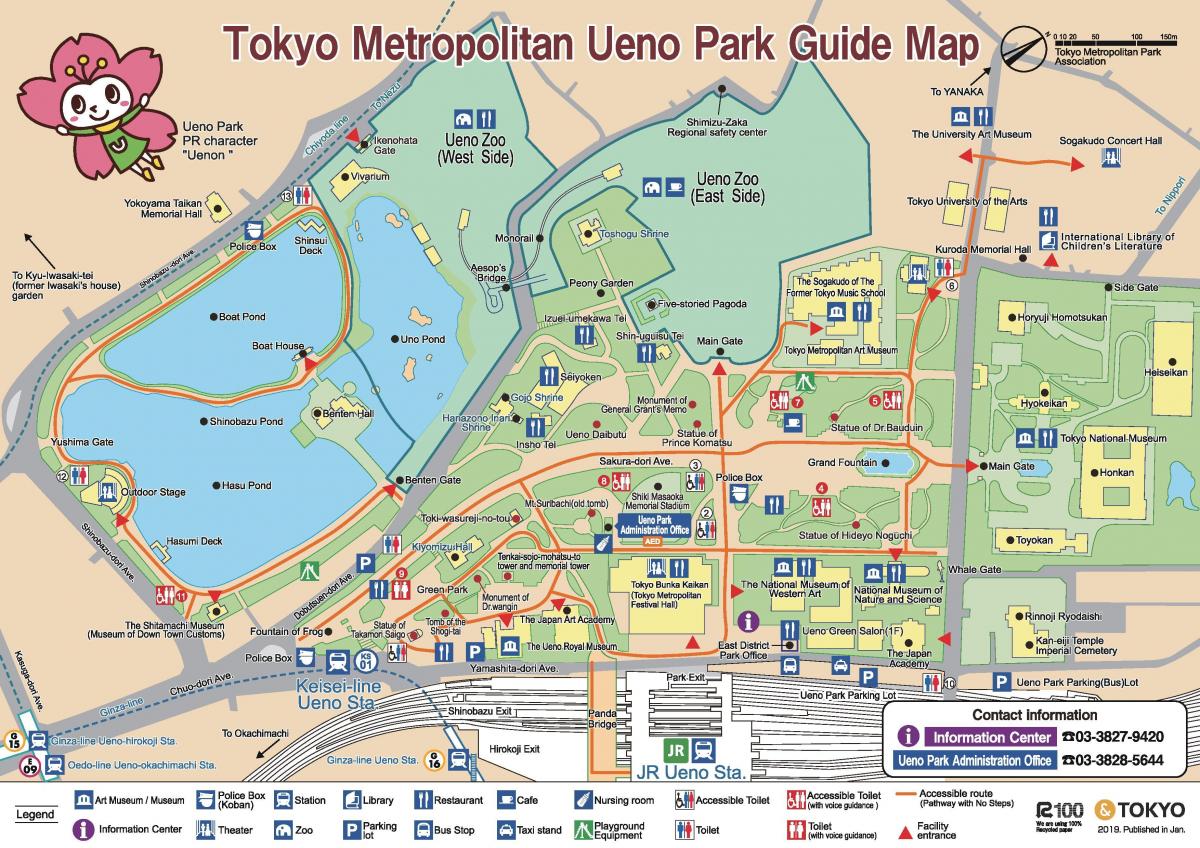 mapa ueno park