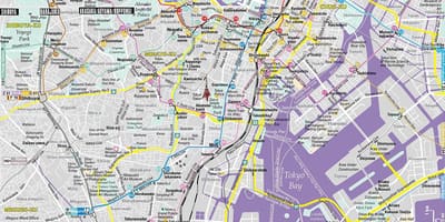 Mapa střední Tokyo