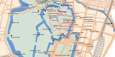 Chiyoda Tokyo mapě