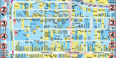 Mapa Ginza Tokyo v anglický
