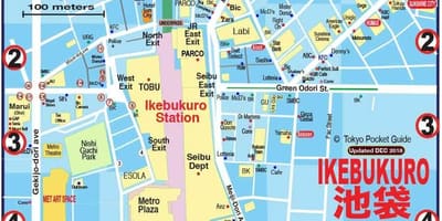 Mapa Tokyo Ikebukuro