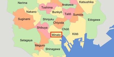 Minato ku, Tokyo mapě