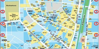 Mapa Shibuya Tokio