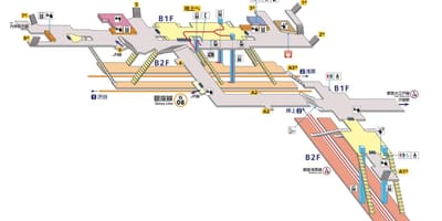 Mapa Shimbashi station