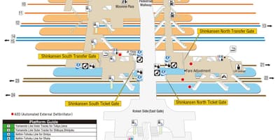 Mapa shinagawa station