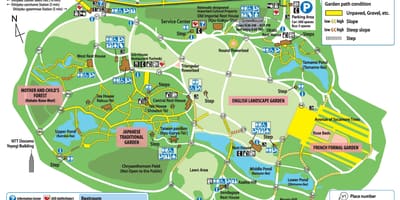 Mapa Shinjuku gyoen park
