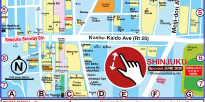 Shinjuku mapě nakupování