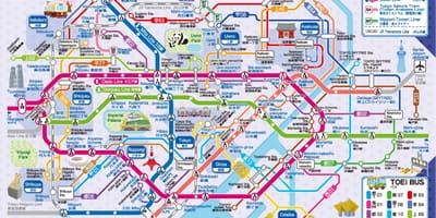 Toei-line mapě