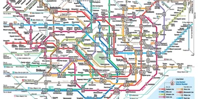 Mrt mapa Tokyo