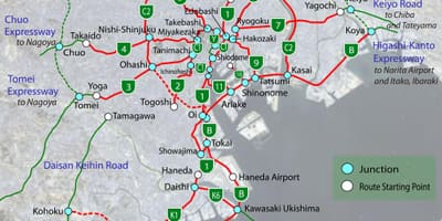 Mapa Tokio highway