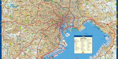 Ulice mapa z Tokio