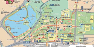 Mapa ueno park