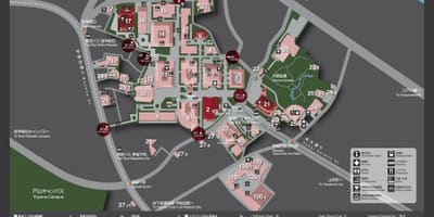 Waseda university campus mapa