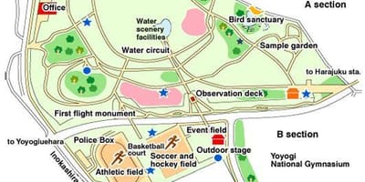 Mapa Yoyogi Park